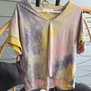 Karlie 100% Cotton Tie Dyed Short Sleeved Top Size Medium